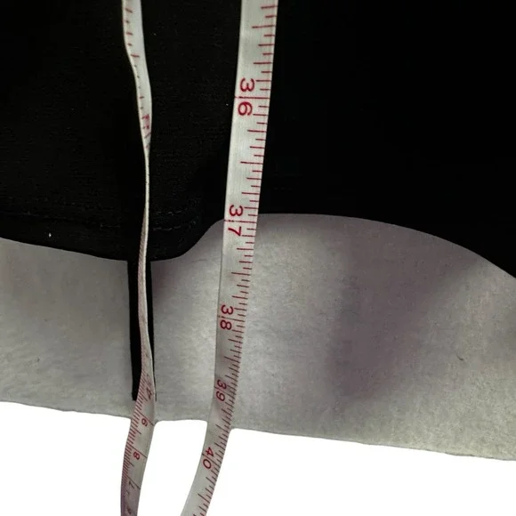 Motherhood Maternity Dress Sz Large Black Long Sleeve Stretch Waist Tie - Picture 5 of 11